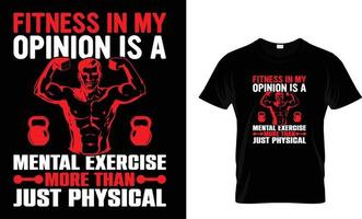 diseño de camiseta de fitness vector