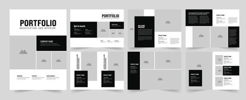 Portfolio Layout Template and Architecture Portfolio Design. vector