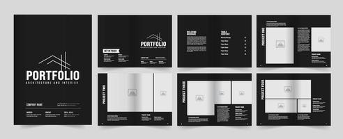 Portfolio layout design. Use for Architecture Portfolio, Interior Portfolio. vector