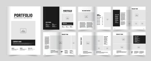 Portfolio layout design. Use for Architecture Portfolio, Interior Portfolio, Business Portfolio, photography Portfolio, graphic design Portfolio. vector