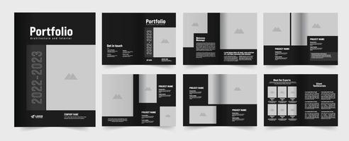 Architecture Portfolio Layout Template vector