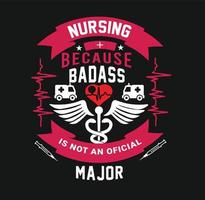 Nurse T-shirt design vector