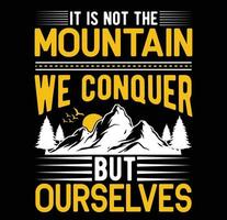 Mountain T-shirt design vector