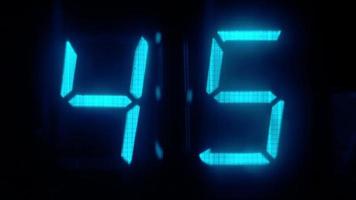 numerical digital display made from an LED clock counter video