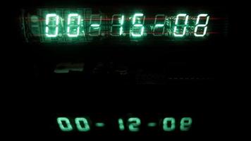 numerical digital display made from an LED clock counter video