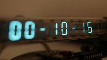 numerical digital display made from an LED clock counter video