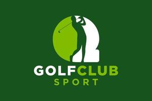 vector iniciales letra q con golf creativo geométrico moderno logo diseño.