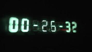 numerical digital display made from an LED clock counter video