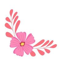 Flower label 02 vector