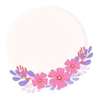 frame with flowers vector