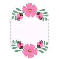 frame with flowers vector