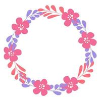 frame with flowers vector