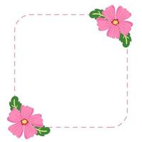 frame with flowers vector