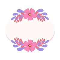 frame with flowers vector