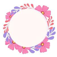 frame with flowers vector