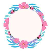 frame with flowers vector