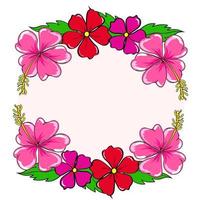 frame with flowers vector