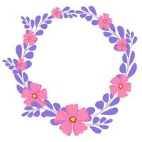 frame with flowers vector