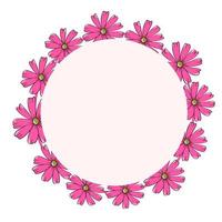 frame with flowers vector