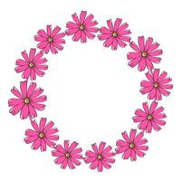 frame with flowers vector