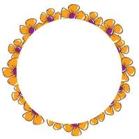 frame with flowers vector