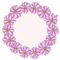 frame with flowers vector