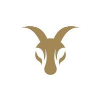 Animal goat head simple modern logo vector