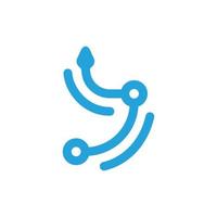 animal serpiente tecnología sencillo logo vector