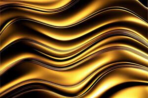 illustration of golden wavy abstract layer background, gain and metal photo