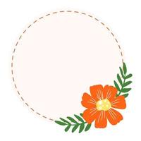 frame with flowers vector