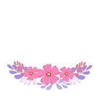 frame with flowers vector