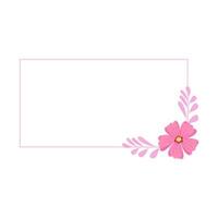 frame with flowers vector