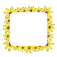 frame with flowers vector