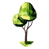 bajo escuela politécnica árbol para paisaje diseños geométrico 3d árbol. séquito. vector. vector