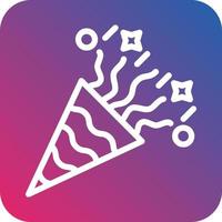 Party Popper Vector Icon Design
