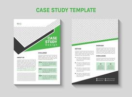 Corporate business case study template design vector