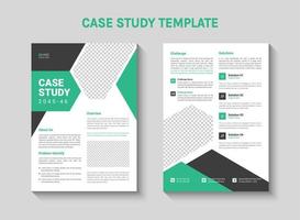 Case study flyer design template vector