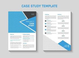 Creative and modern case study template design vector