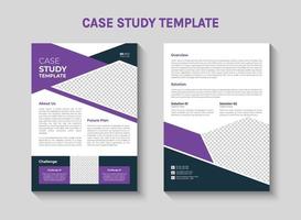 Case study template for your business vector