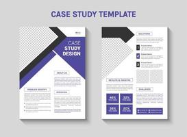 Creative and modern case study template design vector