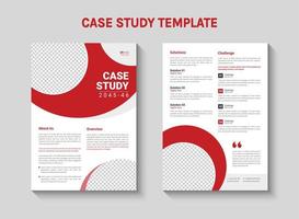 Creative and modern case study template design vector