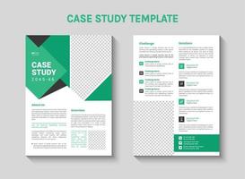 Case study flyer design template vector