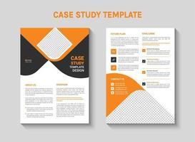 Case study template for a business vector