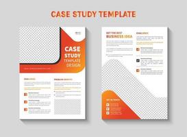 Case study template for a business vector