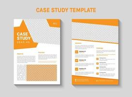 Case study template for a business vector