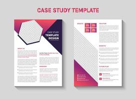 Case study template design vector