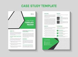 Case study template for a business vector