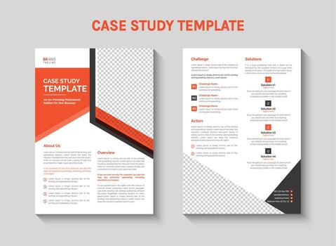 A case study template for a business idea vector