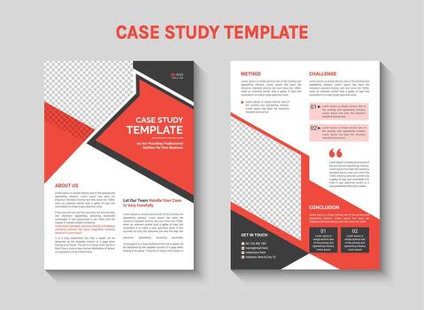A case study template for a business presentation vector