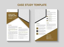 A case study template for a business idea vector